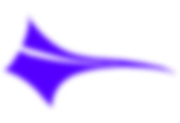celestial messenger logo banner purple on white, abstract picture looks like a futuristic plane or spaceship or manta ray